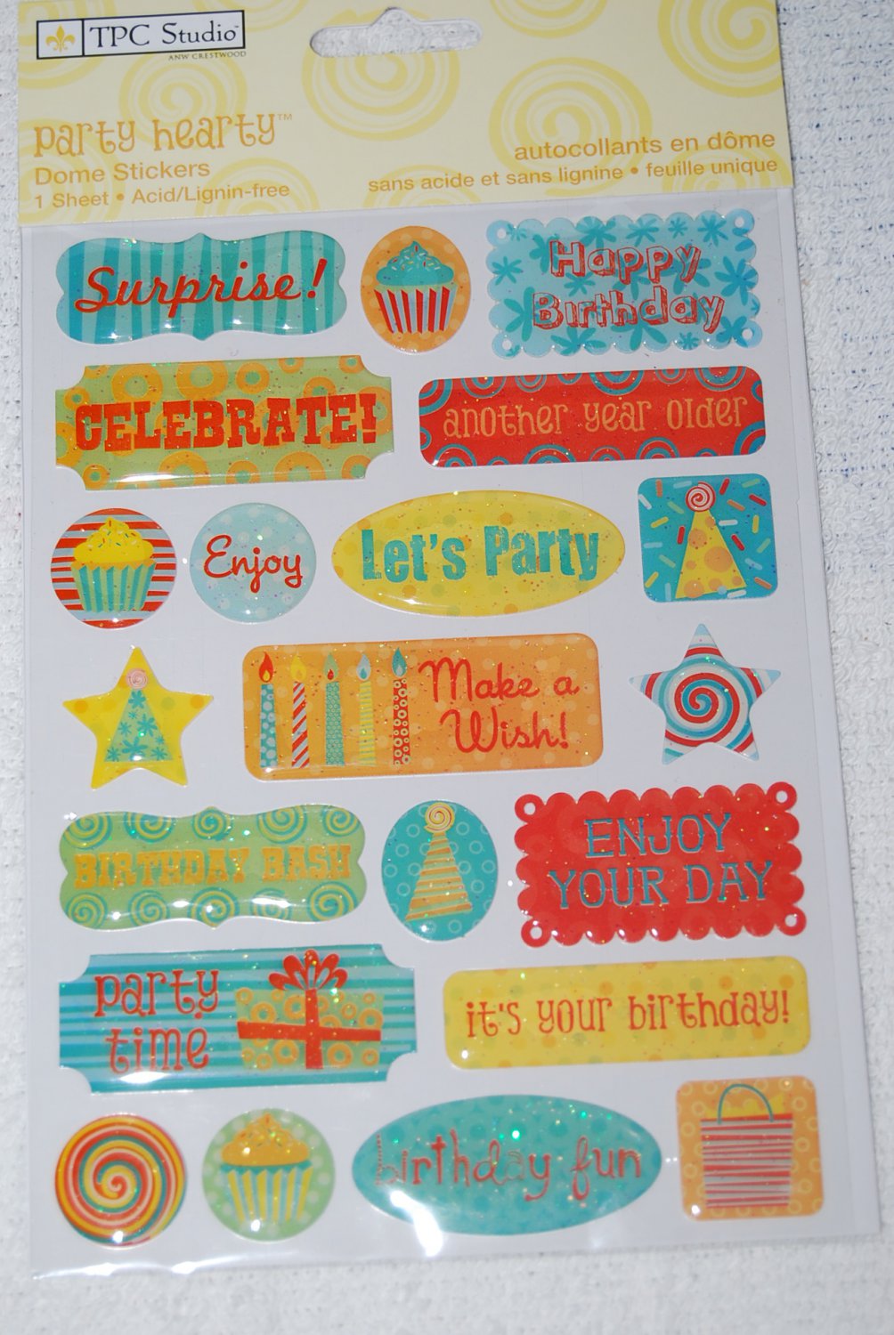 TPC Studio Party Hearty Dome Stickers