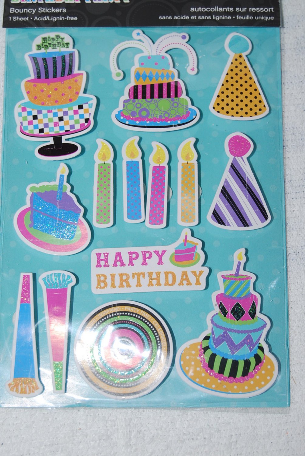 TPC Studio Birthday Party Bouncy Stickers