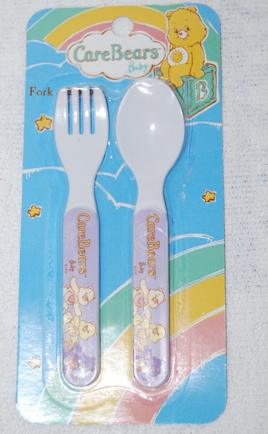 Care Bears Baby Fork & Spoon Utensils Lavender