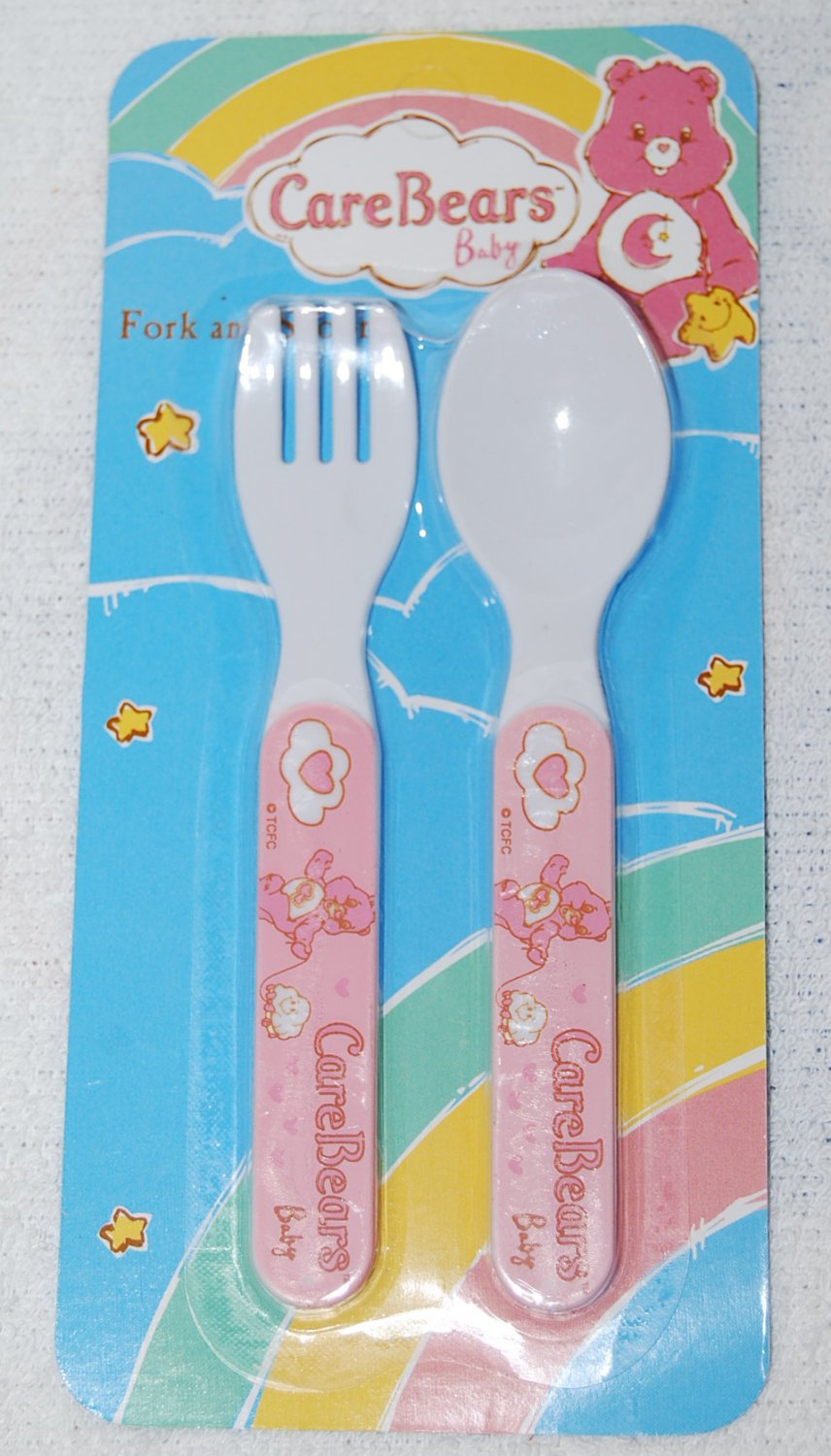 Care Bears Baby Fork & Spoon Utensils Pink