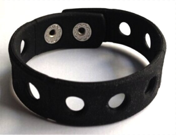Black Silicone Wristband Bracelets Holds Charms 7" or 8"