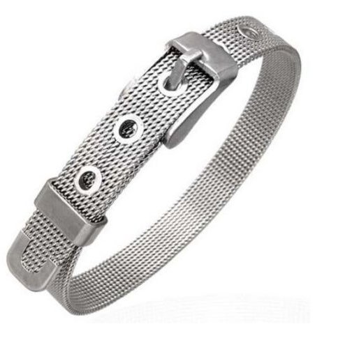 Stainless Steel Mesh Belt Buckle Wristband Bracelet