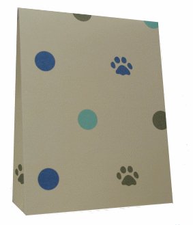 10 Kitty Cat Treat Cartons - Kitty Cat Paw and Polka Dot Design - includes matching tags