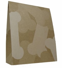 10 Dog Treat Cartons - Dog Bone Patterned Design - includes matching tags