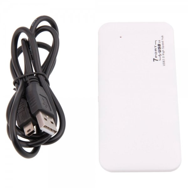 7-Ports High Speed USB 2.0 HUB White