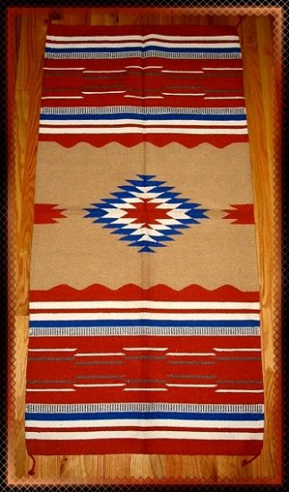Southwestern Design Log Cabin Decor Rug 32" x 64" - #1