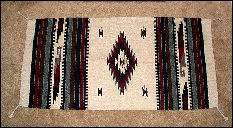 Southwestern Decor Log Cabin Rug Cream-Gray-Black-Burg