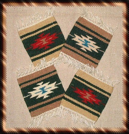 Navajo Design Wool Coasters - #2