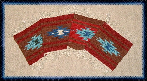 Navajo Design Wool Coasters - #3