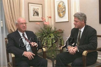 Israel prime minister Rabin with Bill Clinton in jerusalem wonderful photo still #3