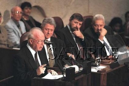 Israel prime minister Rabin with Bill Clinton in jerusalem wonderful photo still #7