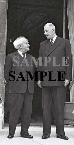 david ben gurion his first meeting with general charles de gaulle president of france photograph #35