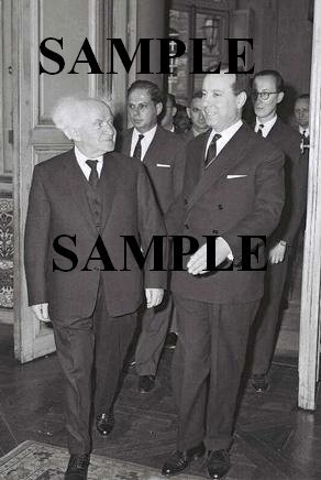 Israel prime minister david ben gurion meets the prime minister of france michel debre photo #36