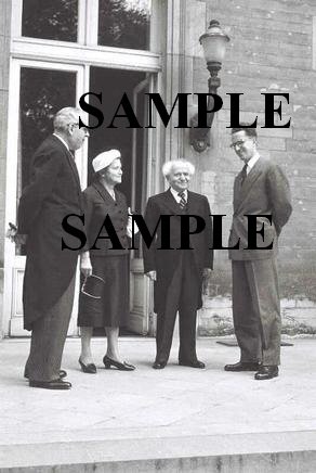 David ben gurion and his wife paula calling on king baudouin during their visit to belgium photo #38