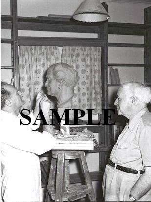 David ben gurion posing for internationaly known sculptor Nicolaus Koni at sdeh boker photo #42