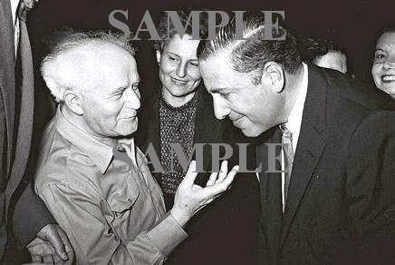 Author writer Herman Wouk with David ben gurion in tel aviv photo #46