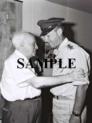David ben gurion receiving the chief of staff Yitzhak Rabin who came to congratulate him photo #55