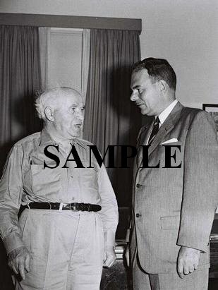 Former new york governor Thomas Dewey with David ben gurion at his office in jerusalem photo #58