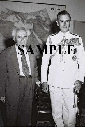 Lord Mountbatten with israel prime minister david ben gurion wonderful photograph #59