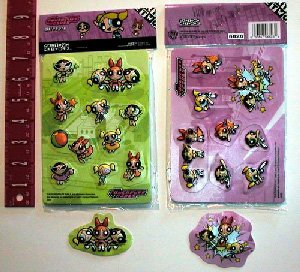 3D PowerPuff Girls Stickers. Licensed.