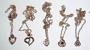 Assorted Gold Tone (Plated) Necklaces w/Pendants wholesale lot of 288