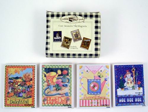 Four Seasons Tile Magnets (4 Assorted) (wholesale case of 96)