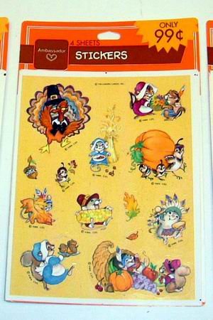 Thanksgiving Holiday Fall Stickers (WHOLESALE ) 144 packs