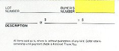 CLERK SHEETS for auctions (forms) (wholesale 3 packs!)