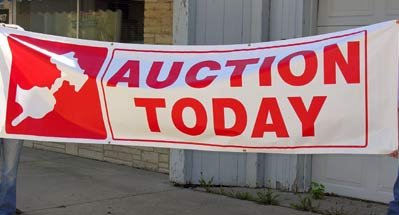 3 X 10 "Auction Today" Banner