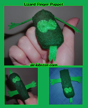 Lizard Finger Puppet