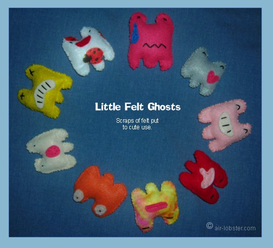 Mini Felt Ghosts I
