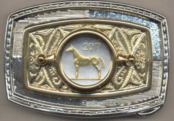 104-BB Belt Buckle-Irish 20 pence