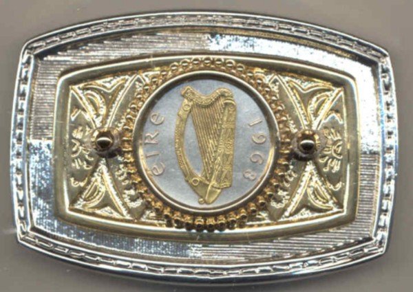 148-BB Belt Buckle-Irish Penny