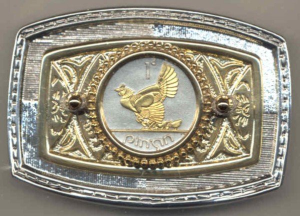 151-BB Belt Buckle-Irish penny