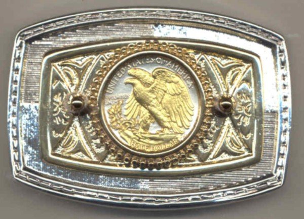 32BB Belt Buckle - U.S. Walking/Lib. half (reverse) (minted 1916-1947)