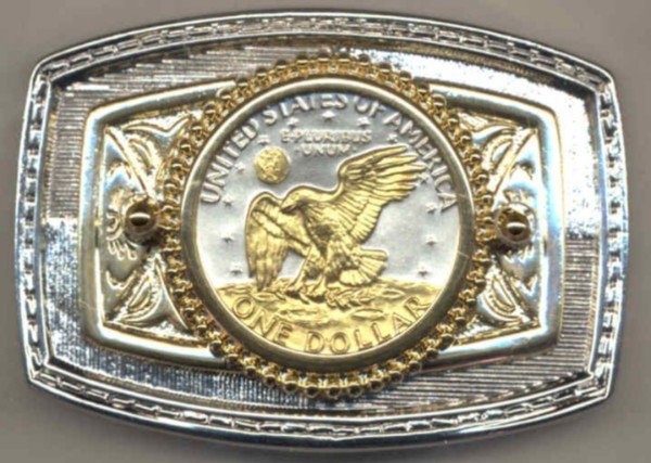 72BB Belt Buckle - Eisenhower dollar (reverse) (1971-1978)