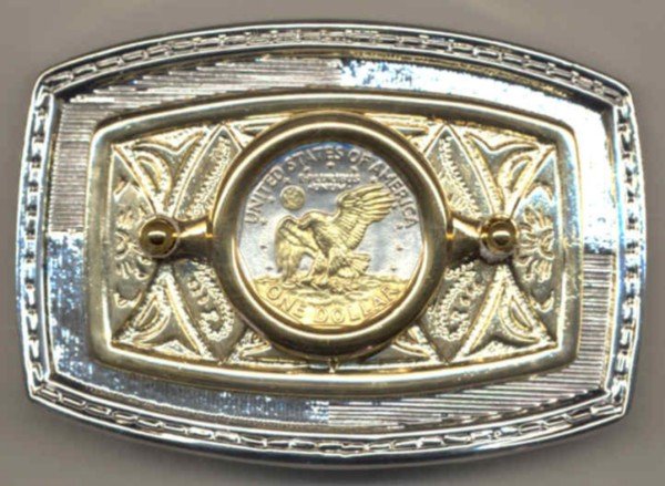 75BB Belt Buckle - S.B. Anthony dollar (reverse) (1979-1981 & 1999)