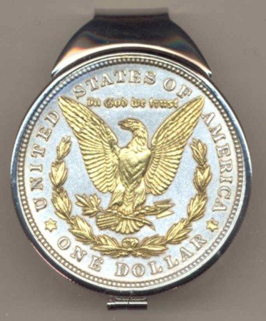 M65 U.S. .Morgan Silver dollar (reverse) (Eagle and wreath ) (1878 - 1921) clip size 1-1/2