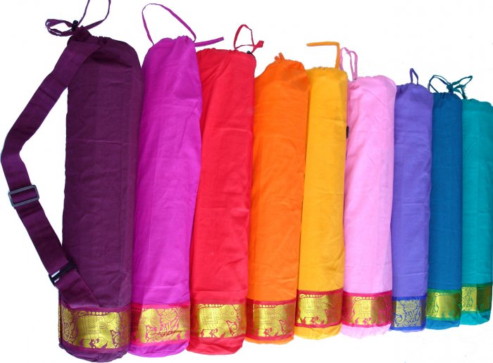 Gold elephant yoga/pilates mat bag