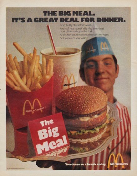 1971 McDonald's Ad "The Big Meal"