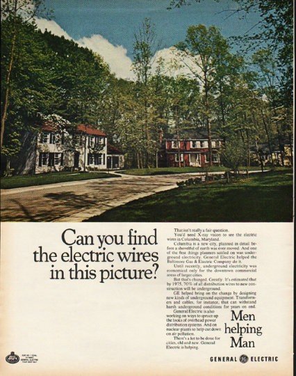 1972 General Electric Ad "electric wires"