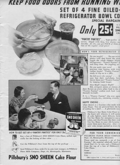 1937 Pillsbury Cake Flour Ad "Running Wild"