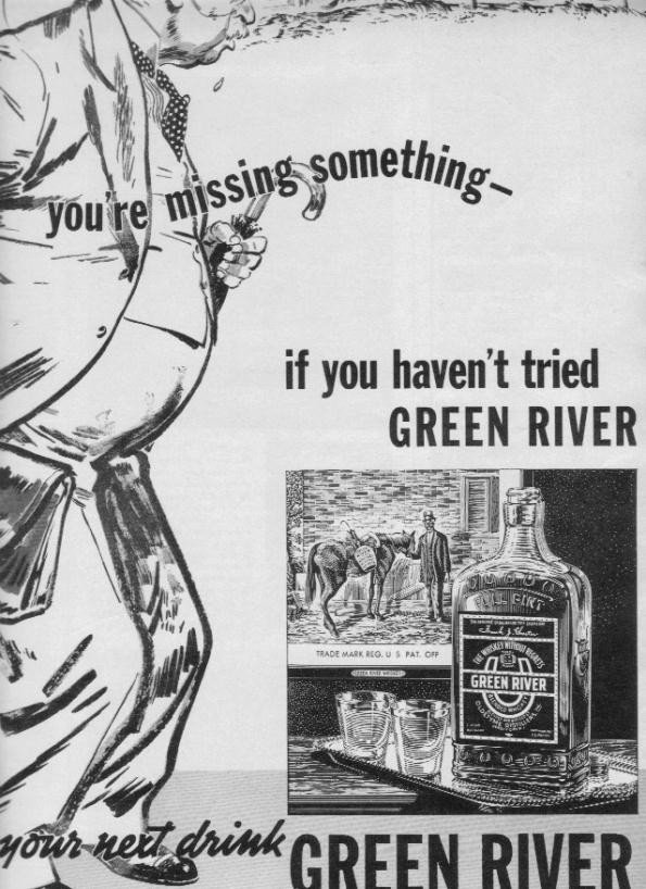 1937 Green River Whiskey Ad "You're Missing Something"