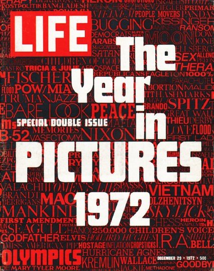 1972 LIFE Magazine Cover Page "Year in Pictures" ~ December 29, 1972