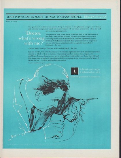 1962 Mead Johnson Laboratories Ad "Your Physician Is Many Things"