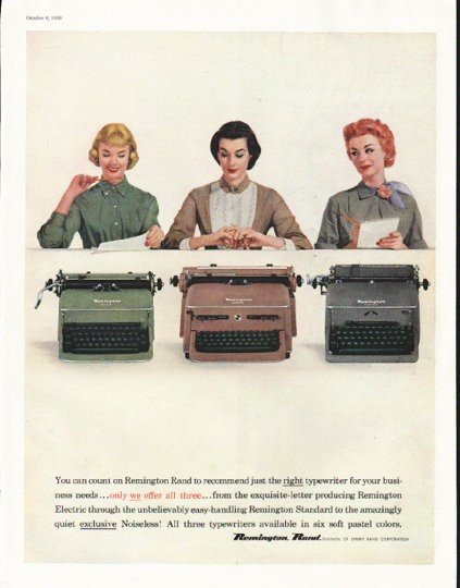 1956 Remington Rand Ad "You can count on Remington Rand"