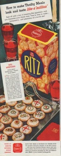 1942 Ritz Ad "How to make Thrifty Meals"