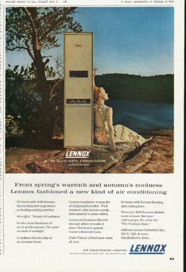 1965 Lennox Ad "From spring's warmth"