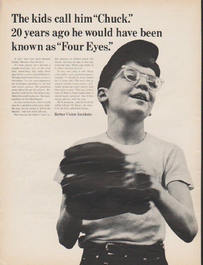 1965 Better Vision Institute Ad "Chuck"