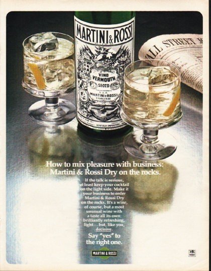 1980 Martini & Rossi Ad "How to mix"
